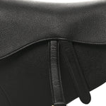 Grained Calfskin Saddle Bag Black