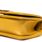 Caviar Quilted Mini Boy Flap Yellow