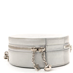 Metallic Glazed Calfskin Round As Earth Evening Bag Silver