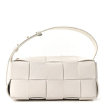 Lambskin Maxi Intrecciato Small Brick Cassette Bag White
