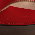 Calfskin Matelasse Diagonal Mini Interlocking G Heart Shoulder Bag Hibiscus Red