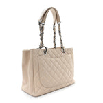 Caviar Quilted Grand Shopping Tote GST Beige