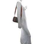 Canvas Smooth Calfskin Le Monogramme Crossbody Pouch Chestnut