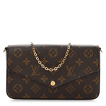 Monogram Pochette Felicie Chain Wallet Fuchsia