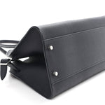 Matte Grained Calfskin Margaux Shoulder 12 Marine