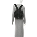 Nylon Monogram Small Single Buckle Backpack Black
