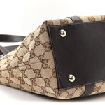 Monogram Medium Abbey Tote Dark Brown