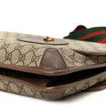 GG Supreme Monogram Web Small Neo Vintage Double Flap Messenger Bag Beige New Acero