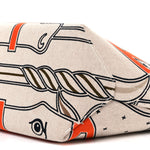 H Plume Canvas Swift Printed Quadrige au Fil Steeple 25 Bag Gris Beige Ecru Beige Gold