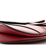 Grained Calfskin Saddle Bag Red