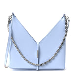 Box Calfskin Small Cut Out Shoulder Bag Light Blue