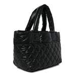 Nylon Quilted Small Coco Cocoon Tote Black