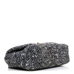 Tweed Quilted Medium Chanel 19 Flap Grey