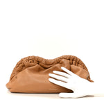 Lambskin Cloud Clutch Caramel