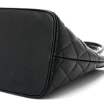 Caviar Quilted Medallion Tote Black