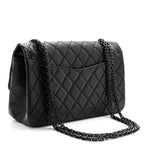 Aged Calfskin Quilted 2.55 Reissue 225 Flap So Black