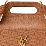 Calfskin Monogram Take Away Box Dusty Vintage Brown Gold