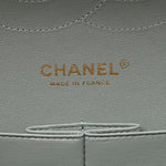 Caviar Quilted Jumbo Double Flap Light Blue