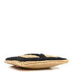 Raffia Viva Superstar Clutch Naturale Black