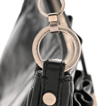 Lambskin Tassel Hobo Black
