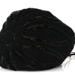Chiffron Beaded Pochon Souple Bag Black