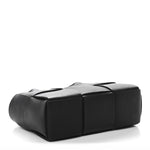 Grained Calfskin Intrecciato Mini Arco Tote Black