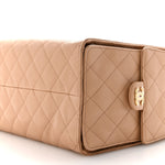 Caviar Quilted Medium Chanel 25 Handbag Beige
