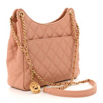 Caviar Quilted Wavy CC Hobo Beige