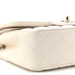 Caviar Quilted Small Double Flap White