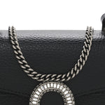 Dollar Calfskin Crystal Mini Dionysus Top Handle Bag Black Crystal