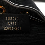 Canvas Vitello King F is Fendi FF Embroidered Mini Mon Tresor Bucket Bag Black