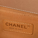 Pearl Calfskin Quilted Small Boy Flap Gold