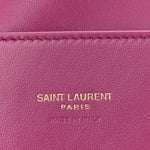 Smooth Calfskin Suede Medium Reversible Monogram Kate Satchel Rose Rubis