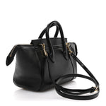 Supple Shiny Lambskin Little New Luggage Black