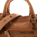 Waxed Suede Calfskin Classic Hardware Small Le City Camel