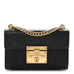 Guccissima Small Padlock Shoulder Bag Black