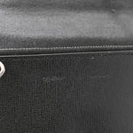 Saffiano Striped Mini Diag Binder Clip Bag Black White Yellow