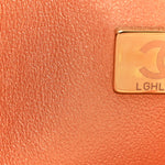 Metallic Lambskin Quilted Medium Double Flap Golden