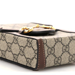 GG Supreme Monogram Mini Horsebit 1955 Crossbody Bag Beige Brown Sugar