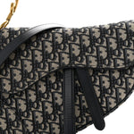Oblique Saddle Bag With Strap Blue