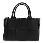 Grained Calfskin Maxi Intrecciato Mini Arco Tote Black