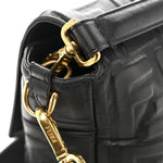 Nappa FF 1974 Embossed Large Baguette Black