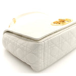 Grained Calfskin Cannage Large Caro Bag Ivory
