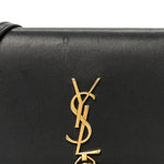 Smooth Calfskin Classic Monogram Kate Tassel Chain Wallet Black
