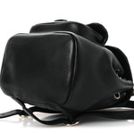 Lambskin Quilted Small Duma Drawstring Backpack Black