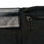 GG Monogram Double Pocket Belt Bag Black