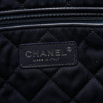 Shiny Calfskin Quilted Small Chanel 22 Navy