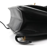 Aged Calfskin Quilted Double You Backpack Black