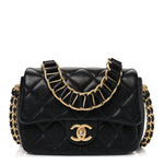 Caviar Quilted Mini Chain Soul Flap Black