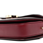 Crepe Wool Silk GG Monogram Go Small Shoulder Bag Rosso Ancora
